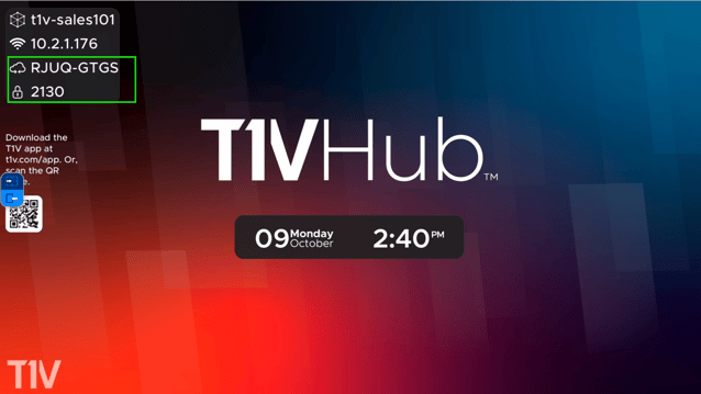 T1V Hub Room Code-1